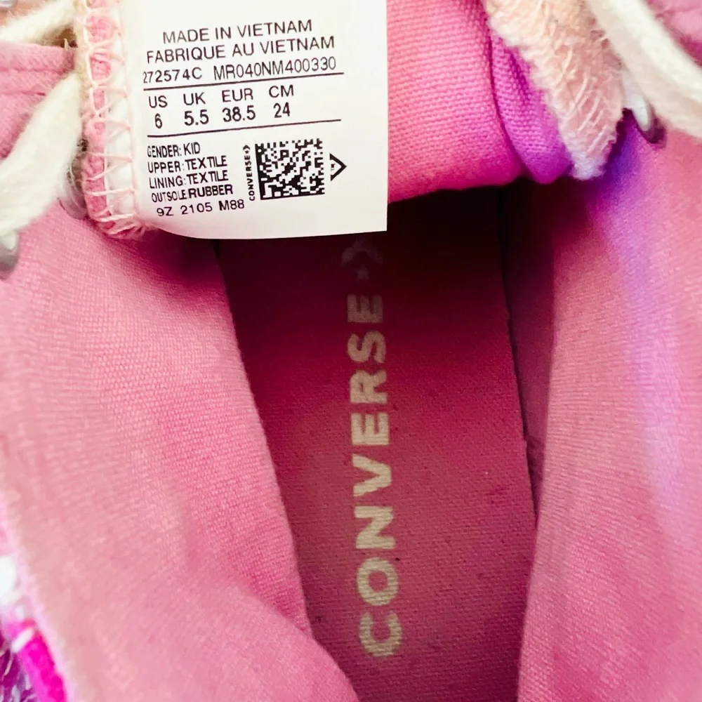 Not a Chuck Converse Storm Pink Shoes - Size 6 Kids